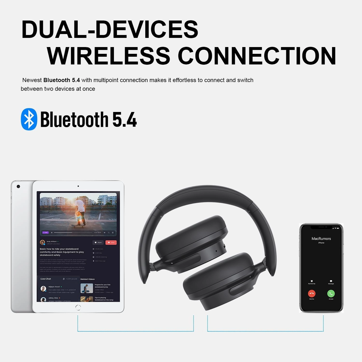 Edifier H9 Hybrid Active Noise Cancelling Headphones Bluetooth 5.4, Over Ear Headphones Wireless with 75H Playtime, Hi-Res Audio, Spatial Audio, Multipoint Connection, Clear Calls, Foldable - Grey