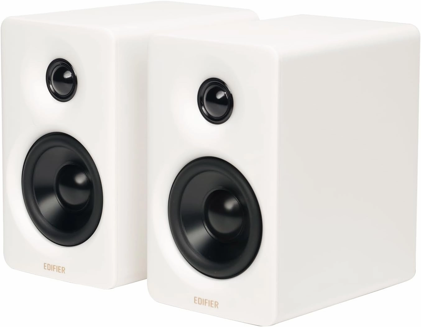 Edifier M60 Multimedia Speaker Bluetooth 5.3, 66W RMS, Hi-Res Audio & Hi-Res Wireless Audio, LDAC,3" Mid Bass & 1" Tweeter, USB-C & Aux Inputs, Compact Desktop Speaker - White bookshelf speakers,compact stereo speakers,hi-fi shelf spe