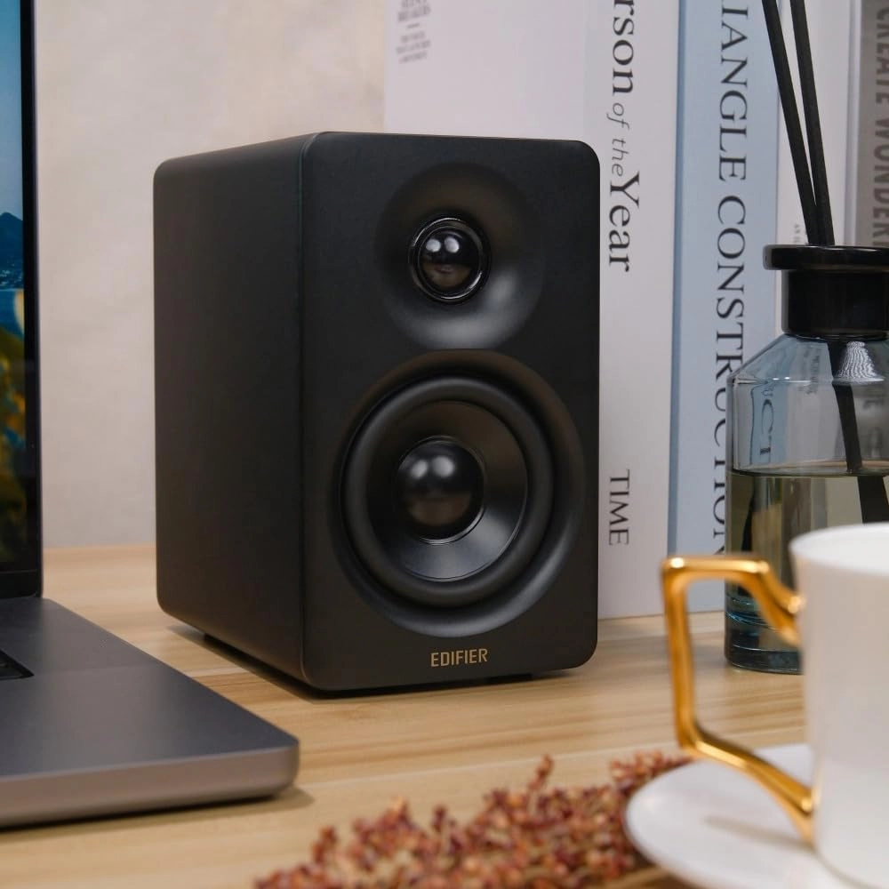 Edifier M60 Multimedia Speaker Bluetooth 5.3, 66W RMS, Hi-Res Audio & Hi-Res Wireless Audio, LDAC,3" Mid Bass & 1" Tweeter, USB-C & Aux Inputs, Compact Desktop Speaker  Black
