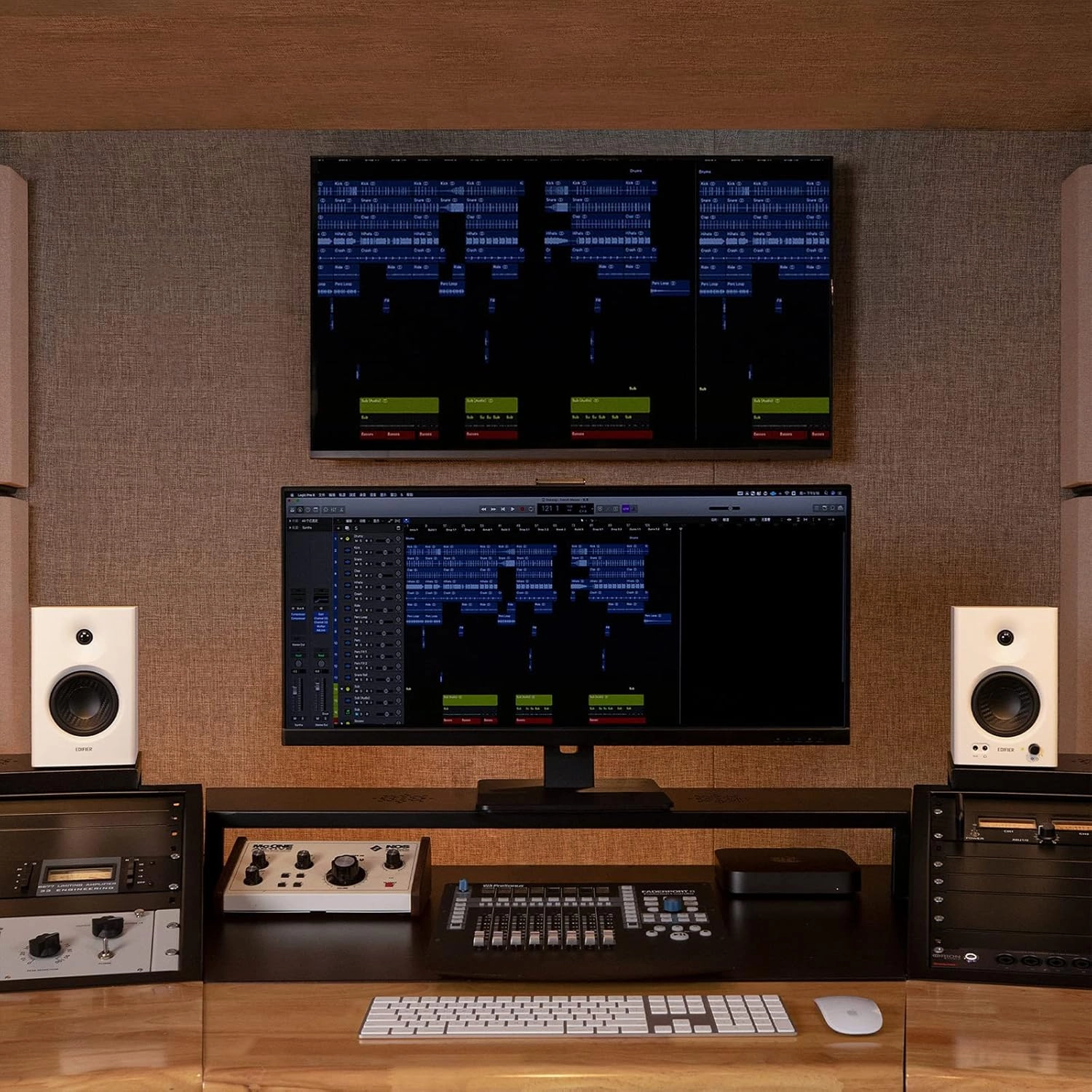 Edifier MR4 Powered Studio Monitor Speakers, 4" Active Near-Field Monitors Speaker - White (Pair)
