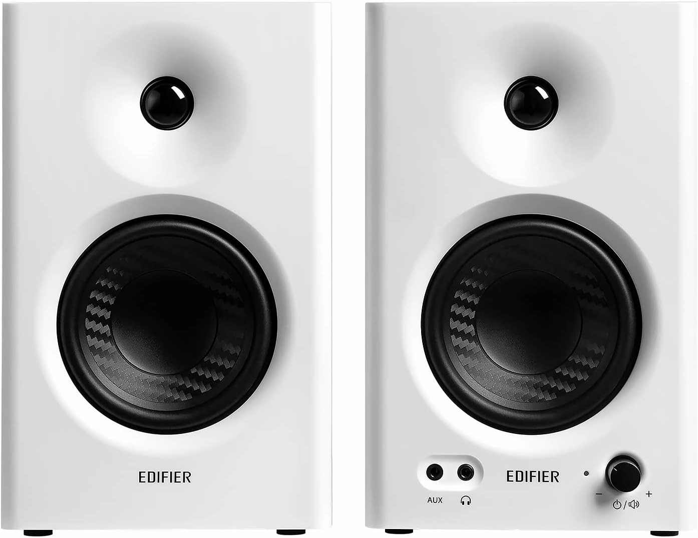 Edifier MR4 Powered Studio Monitor Speakers, 4" Active Near-Field Monitors Speaker - White (Pair)