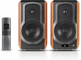 Edifier S1000W WiFi Audiophile Active Bookshelf 2.0 Speakers, 120W RMS Wireless HiFi Bluetooth Sound System Works with Alexa, Optical/RCA x 2 Coaxial, Supports AirPlay 2, Spotify Tidal Connect- Pair bookshelf speakers,compact stereo speakers,hi-fi shelf sp