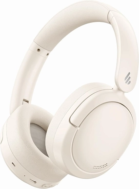 Edifier V80 Hybrid Active Noise Cancelling Headphones, True Wireless Over Ear Bluetooth Headset with 45H Playtime Hi-Res Audio Fast Charging Multipoint Connection for Travel Home Office - Ivory reference headphones,neutral sound headphones,monitor headphon
