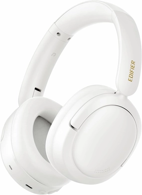 Edifier W800BT SE Wireless Over-Ear Bluetooth 5.4 Headphones - AI Call Noise Cancellation - 45H Playtime - Fast Charging - AAC Codec - Dual Device- Game Mode - Foldable - White over-ear headphones,closed back headphones,wireless studio cans,