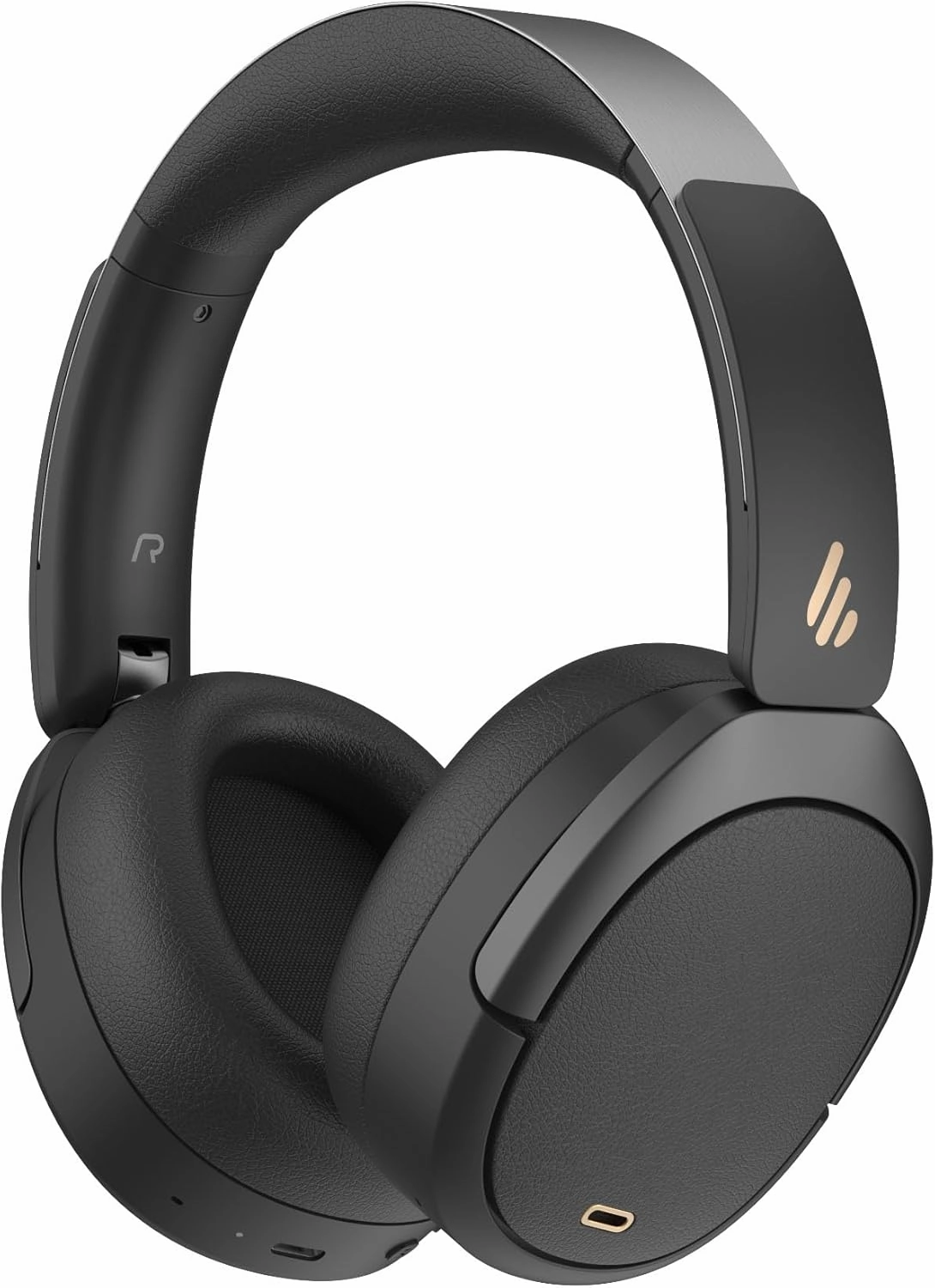 Edifier W80 Over Ear Headphones with -49dB Active Noise Cancelling, LDAC AAC Hi-Res Wired & Wireless, AI Clear Call, Fast Charging, Multipoint Connection, Bluetooth V5.4 - Black over-ear headphones,closed back headphones,wireless studio cans,