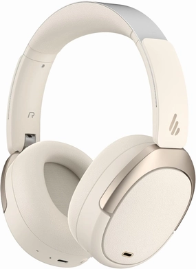 Edifier W80 Over Ear Headphones with -49dB Active Noise Cancelling, LDAC AAC Hi-Res Wired & Wireless, AI Clear Call, Fast Charging, Multipoint Connection, Bluetooth V5.4 - Ivory over-ear headphones,closed back headphones,wireless studio cans,