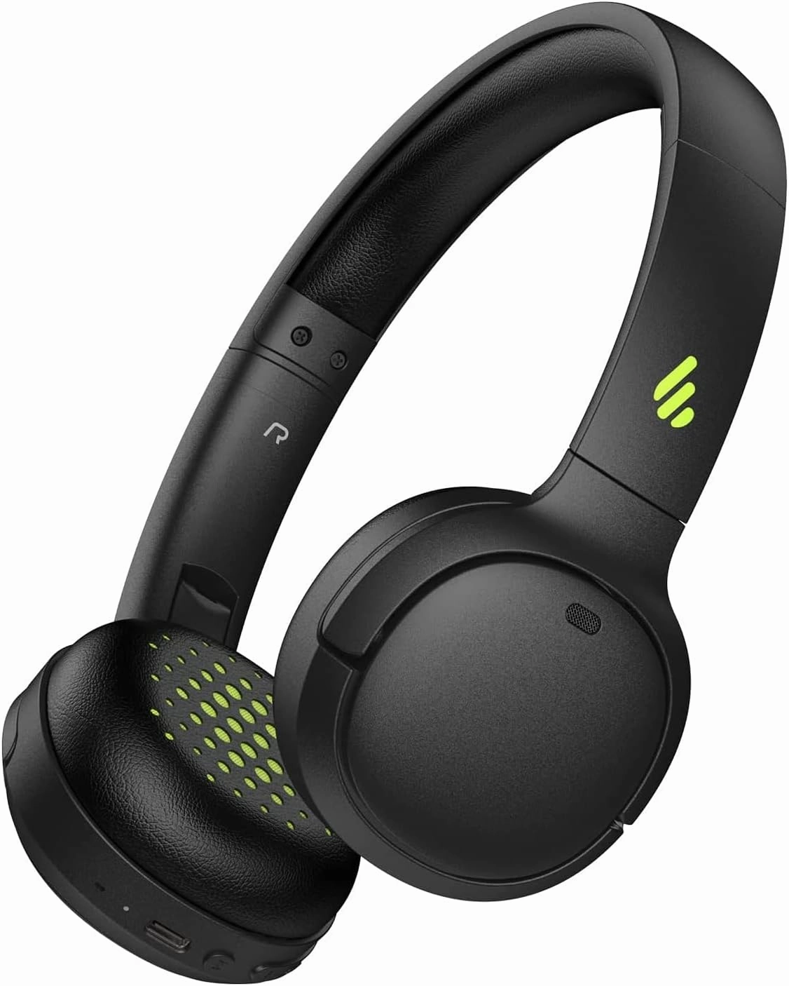 Edifier WH500 Wireless On-Ear Headphones with Foldable Lightweight Design and Solid Bass, Bluetooth Headset with Microphone, 40H Music Playtime and Custom EQ via App for Home Office Travel (Black) reference headphones,neutral sound headphones,monitor headp