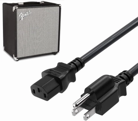 Electric Guitar Amplifier Power Cord Replacement for Fender Rumble 40 25 100 200 15 500,Mustang LT25, GT-40 GT-100 3 Prong Power Cord,Heavy Duty Won't Hot AC Cable 5FT power amplifier,stereo amp,hi-fi power amp,