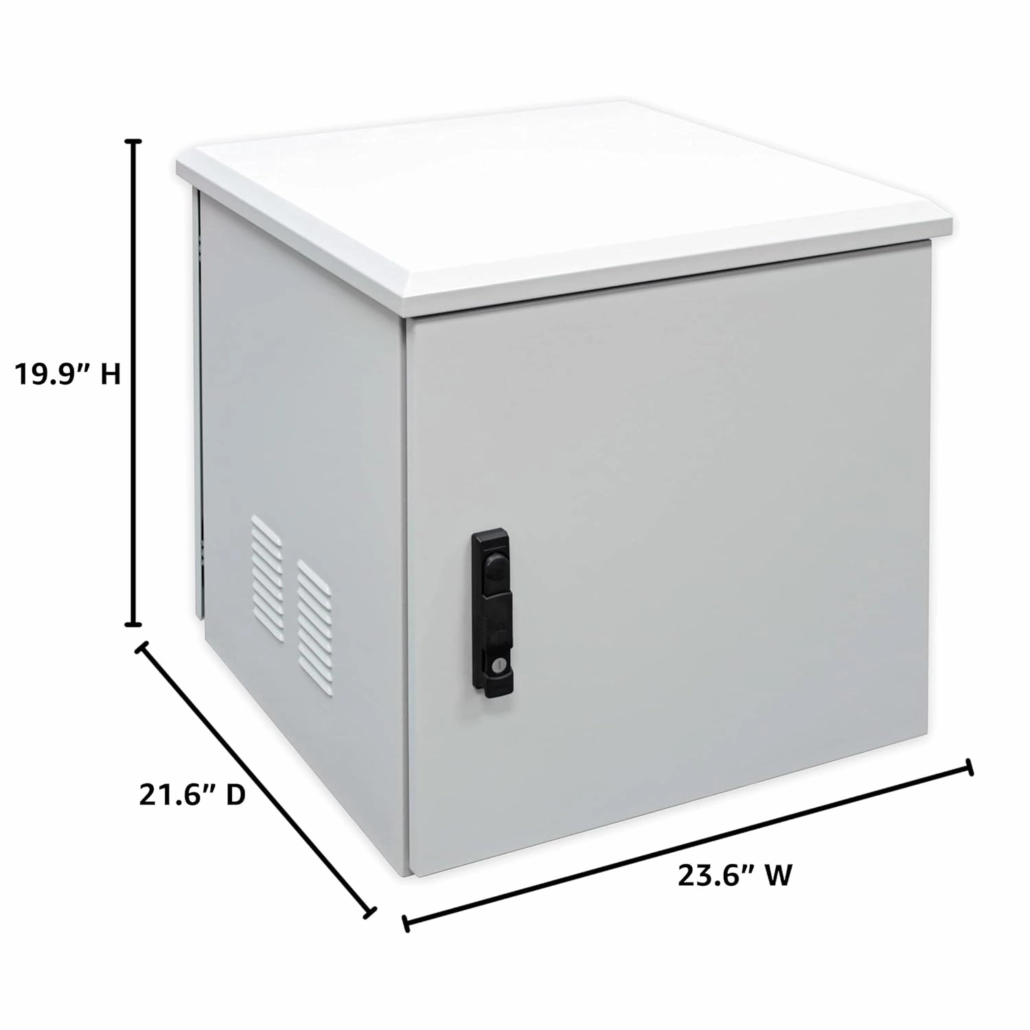 Electriduct 9U Outdoor Cabinet 21.6 Inch Depth IP55 Weather Resistant Enclosure Floor Mount Network Equipment Front & Back Doors, 2 Locks, 4 Keys, 1 Shelf, 2 Fans, Thermostat (600 x 550 mm)