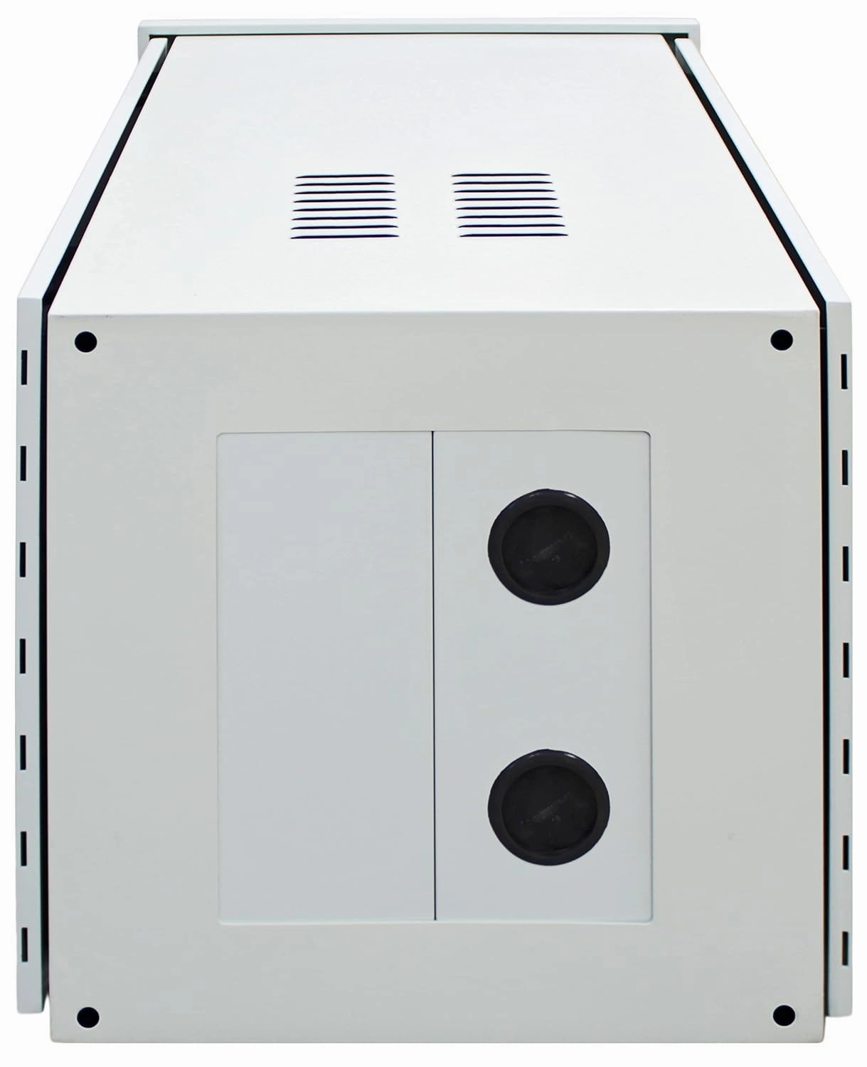 Electriduct 9U Outdoor Cabinet 21.6 Inch Depth IP55 Weather Resistant Enclosure Floor Mount Network Equipment Front & Back Doors, 2 Locks, 4 Keys, 1 Shelf, 2 Fans, Thermostat (600 x 550 mm)