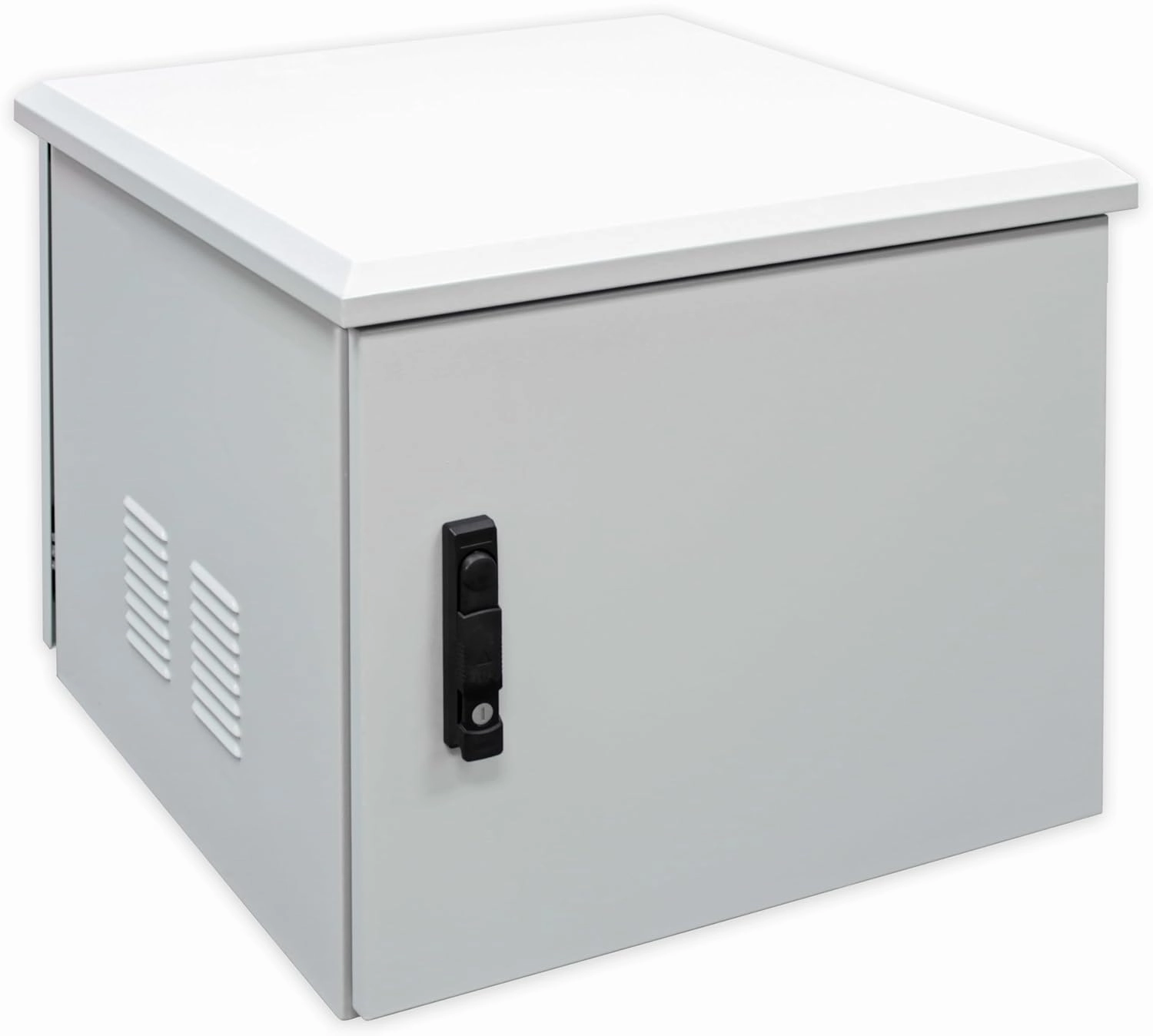 Electriduct 9U Outdoor Cabinet 21.6 Inch Depth IP55 Weather Resistant Enclosure Floor Mount Network Equipment Front & Back Doors, 2 Locks, 4 Keys, 1 Shelf, 2 Fans, Thermostat (600 x 550 mm) equipment cabinet,AV gear cabinet,component enclosure,