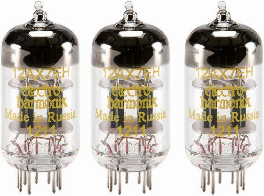 Electro-Harmonix Vacuum Tube, 12AX7 Matched Trio, Instrument-Amplifier Tubes, Polished Finish tube amplifier,valve amp,audiophile tube stereo,