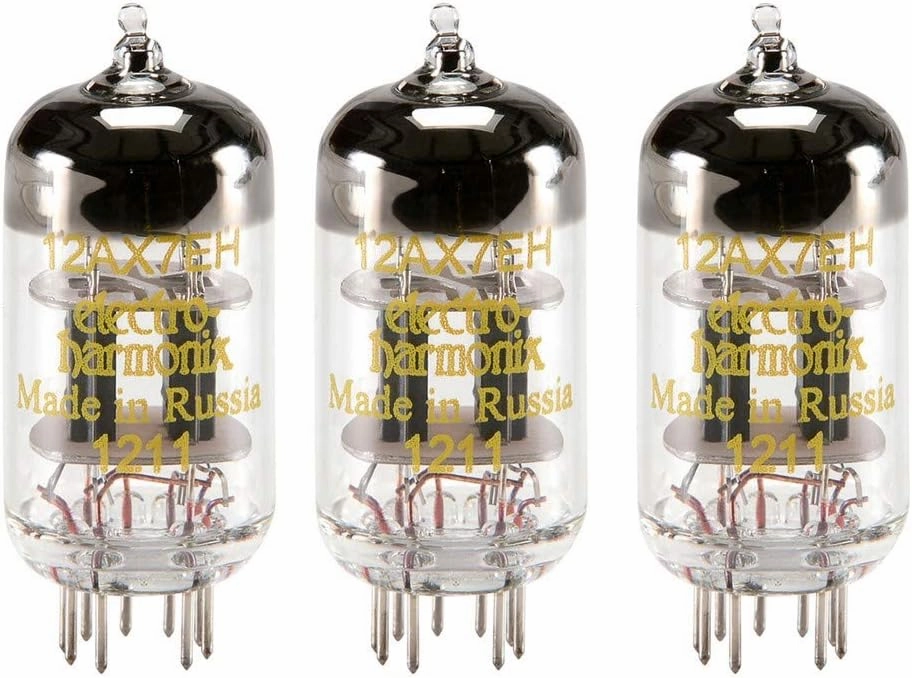 Electro-Harmonix Vacuum Tube, 12AX7 Matched Trio, Instrument-Amplifier Tubes, Polished Finish tube amplifier,valve amp,audiophile tube stereo,