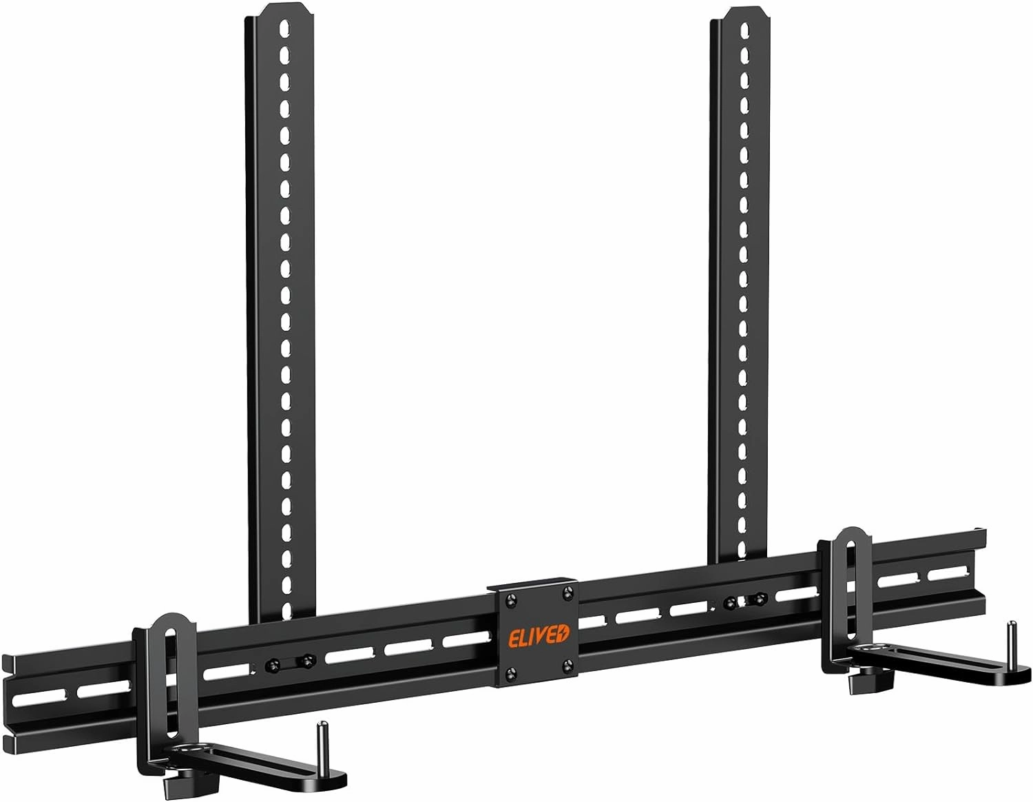 ELIVED Soundbar Mount Under TV, Sound Bar TV Mounting Bracket with 6.5" Holders Swivel to fit Various Soundbar with/Without Holes, 17.7" Vertical Bracket, 15 Lbs, YD5011 soundbar,TV speaker bar,home theater soundbar,
