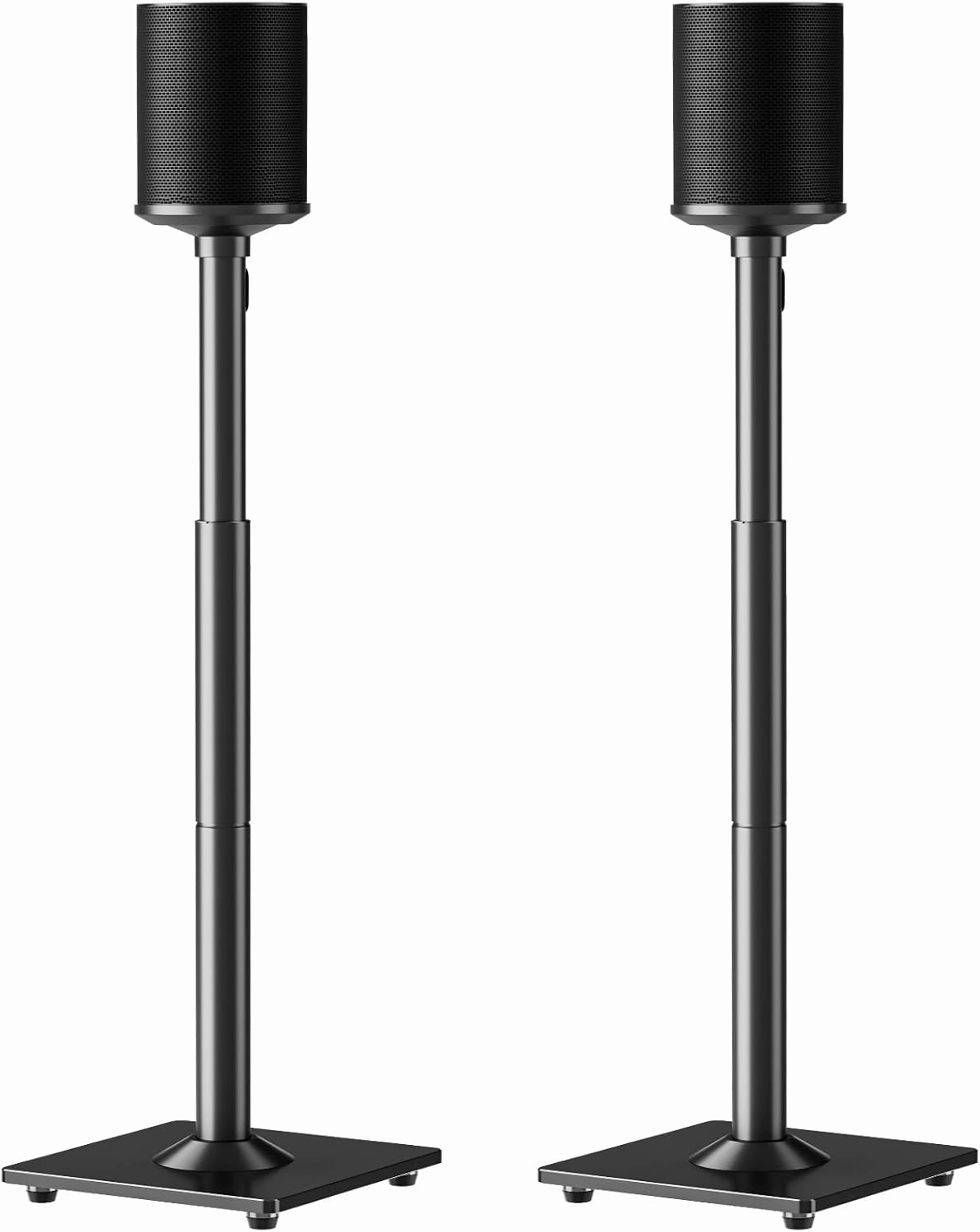 ELIVED Speaker Stands for Sonos Era 100 and Sonos One, One SL, Play:1, Height Adjustable 35"- 43.4" Speaker Stands Pair, Surround Sound Speaker Stand with Cable Management, 11 LBS Loading, YD5036 speaker stands,monitor stands,floor speaker holder