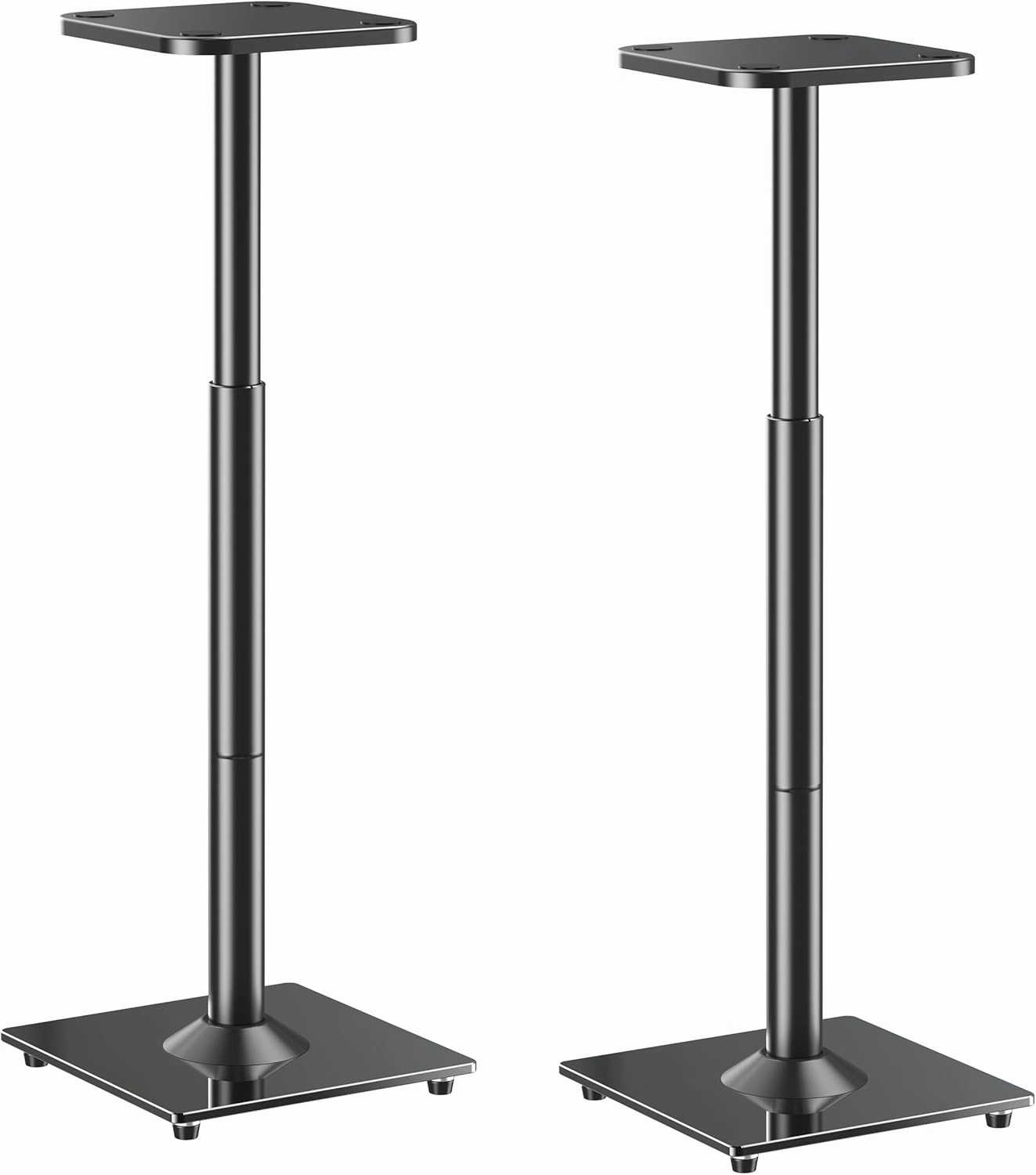 ELIVED Universal Speaker Stands Height Adjustable 28"-37.4", Bookshelf Speaker Stand Pair for Satellite Studio Large Speakers Up to 22 lbs, Surround Sound Speaker Stand with Cable Management, Black bookshelf speakers,compact stereo speakers,hi-fi