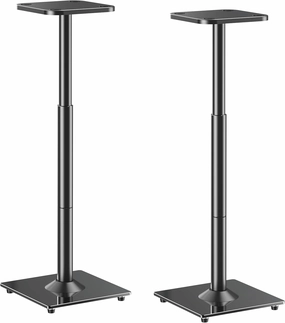 ELIVED Universal Speaker Stands Height Adjustable 28"-37.4", Bookshelf Speaker Stand Pair for Satellite Studio Large Speakers Up to 22 lbs, Surround Sound Speaker Stand with Cable Management, Black bookshelf speakers,compact stereo speakers,hi-fi