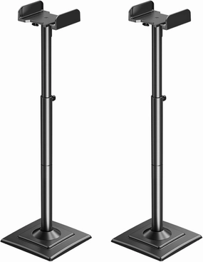 ELIVED Universal Speaker Stands Pair Height Adjustable Max 43.3", Surround Sound Speaker Stands for Bookshelf Speaker Satellite Rear Speakers Up to 11 lbs, Spring-Loaded Plate Extends to 10", YD5028 speaker stands,monitor stands,floor speaker hol