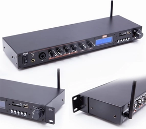 EMB Rack Mount Studio Pre-Amplifier - Audio Receiver System w/Digital LCD Display Bluetooth FM Radio Recording Mode Remote Control USB Flash or SD Card Reader Input and Output Jack - EPS65 balanced output player,audiophile player,hi-res digital player,