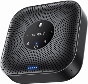 EMEET Conference Speakerphone M0 Plus, 4 AI Mics 360 Voice Pickup, Noise Reduction, USB C Speaker, Bluetooth Conference Speaker for 8 People w/Daisy Chain for 16 Compatible with Leading Software floorstanding speakers,tower speakers,stereo floor speakers,