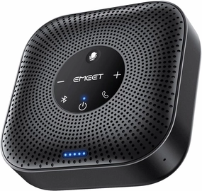 EMEET Conference Speakerphone M0 Plus, 4 AI Mics 360 Voice Pickup, Noise Reduction, USB C Speaker, Bluetooth Conference Speaker for 8 People w/Daisy Chain for 16 Compatible with Leading Software wireless speakers,portable Bluetooth speaker,multiroom speake