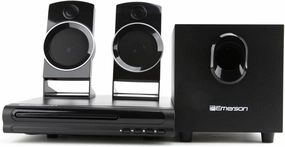 Emerson ED-8050 2.1 Channel Home Theater DVD Player and Surround Sound System with Subwoofer, HDMI Output, USB Playback, and Dual Speakers  Ideal for Immersive Movie and Music Experience surround sound system,cinema audio kit,5.1 surround package,