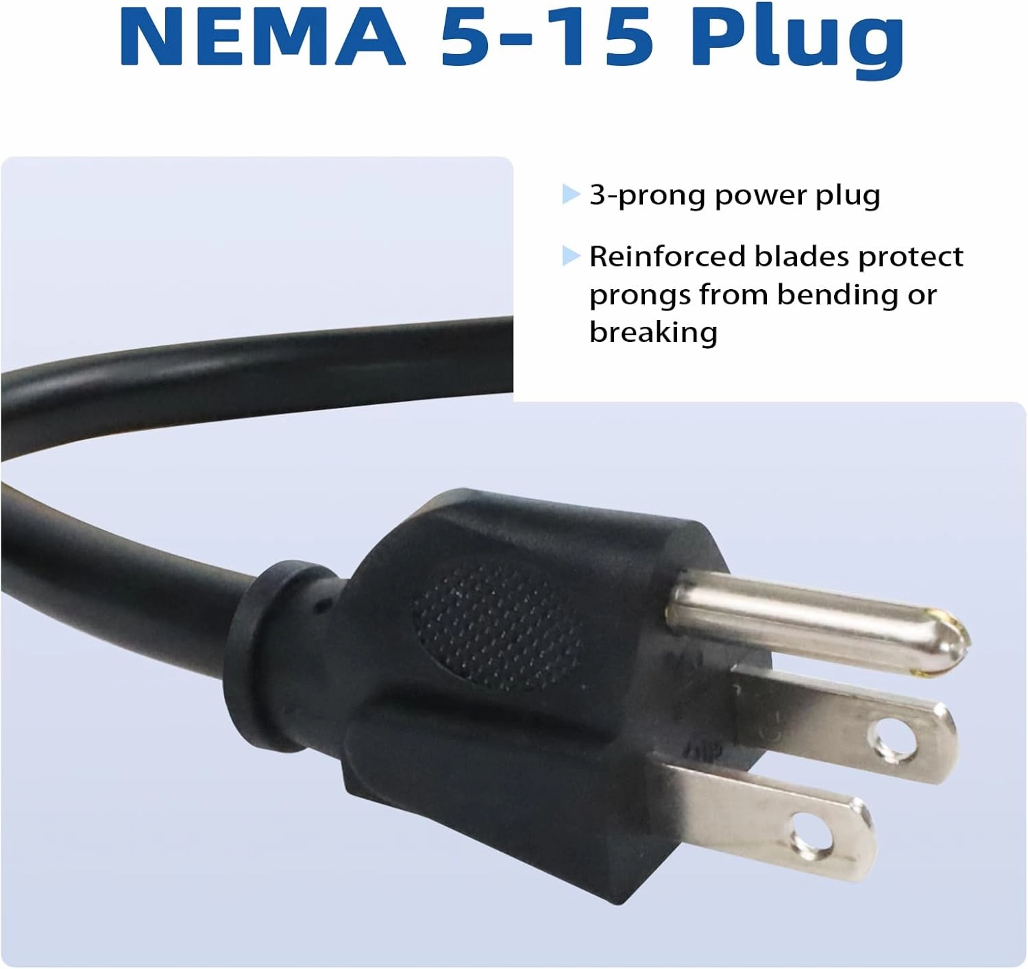 EP 2 Pack 6 ft 14/3C SJTW Appliance and Power Tool Cord, 14 Gauge 3 Prong Heavy Duty Replacement Power Supply Cord Cable, 110V 115V 120V AC Pigtail, 15A, 1875w