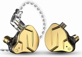 erjigo KZ ZSN PRO X Hybrid Banlance Armature with Dynamic in-Ear Earphone ERJIGO ZSNPROX 1BA 1DD HiFi Headset ZSNPRO X erabuds (Without Mic, Golden) in-ear monitors,hi-fi IEMs,studio earphones,