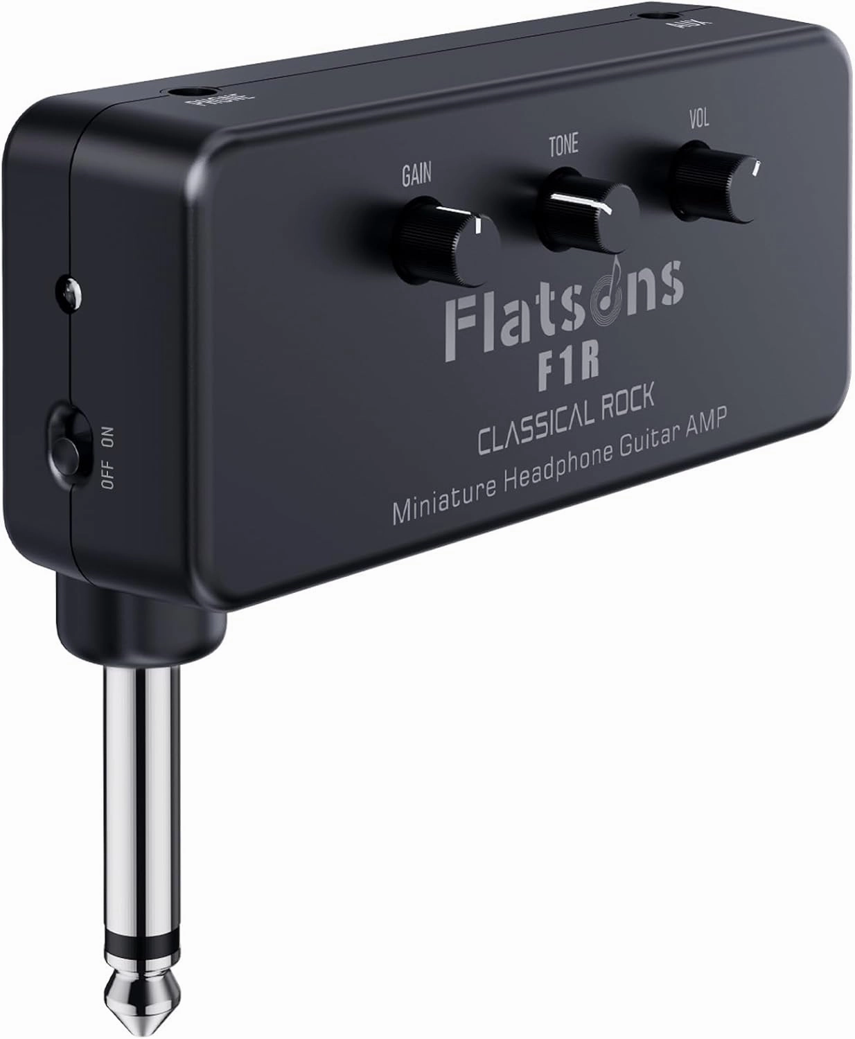 F1R Mini Guitar Headphone Amp, Distortion Timbre Electric Guitar Headphone Amplifier with 3.5mm Earbud/AUX Jack, Classic Rock Tone Portable Amp for Silent Practice Indoor Travel Night headphone amplifier,portable amp,desktop headphone amp,