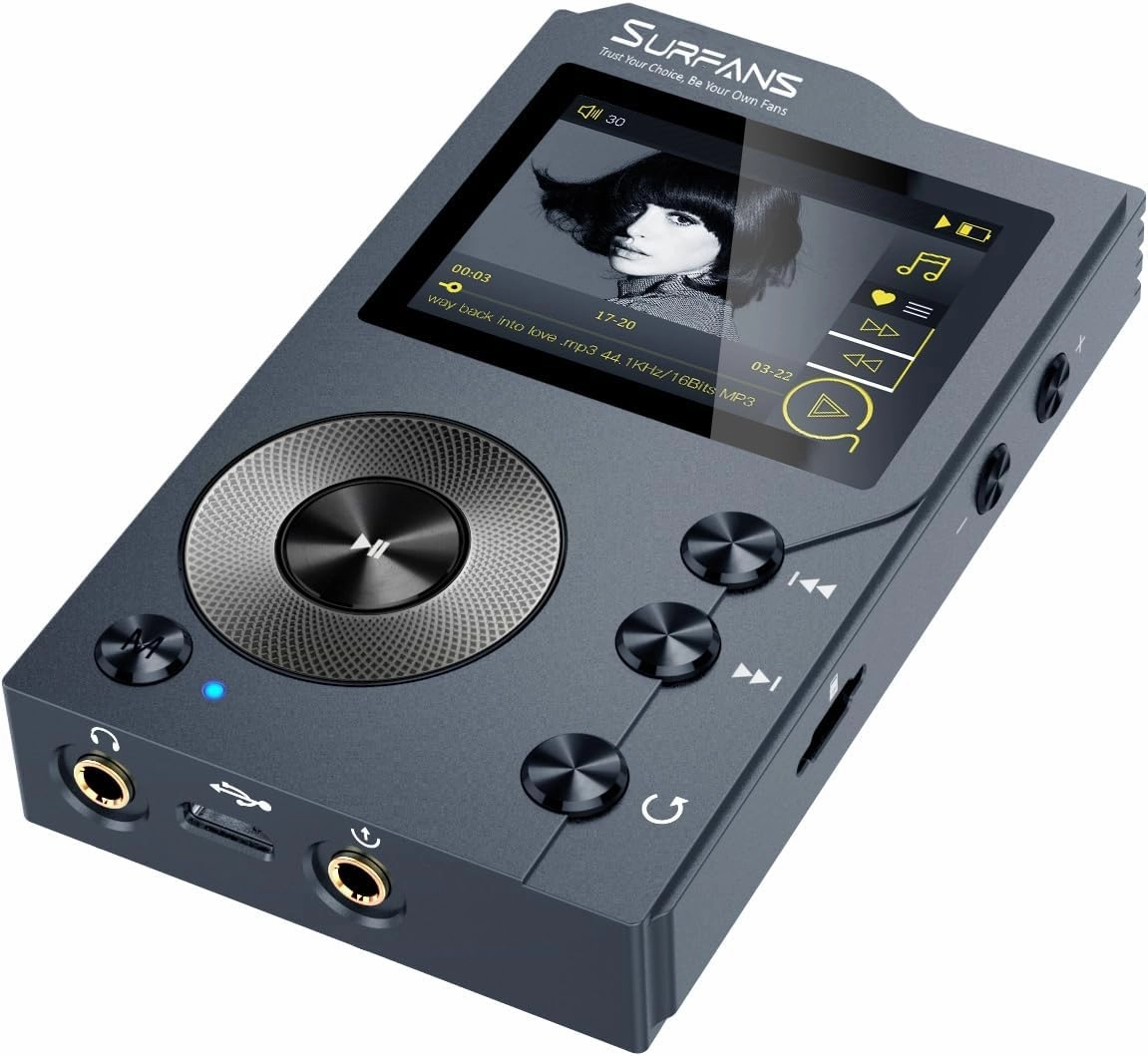 F20 HiFi MP3 Player with Bluetooth5.2, Lossless DSD High Resolution Digital Audio Music Player, High-Res Portable Audio Player with 64GB Memory Card, Support up to 256GB hi-res portable player,digital audio player,DAP lossless,