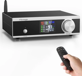 Facmogu A600S 5.1 Channel Home Theater Bluetooth Amplifier, 5x50W 100W 5.1 Surround Sound Stereo Receiver w/RCA in, Subwoofer Out, Mini Class D Integrated Amp for Home Speaker System w/DC 24V Adapter integrated amplifier,stereo receiver,hi-fi amp combo,