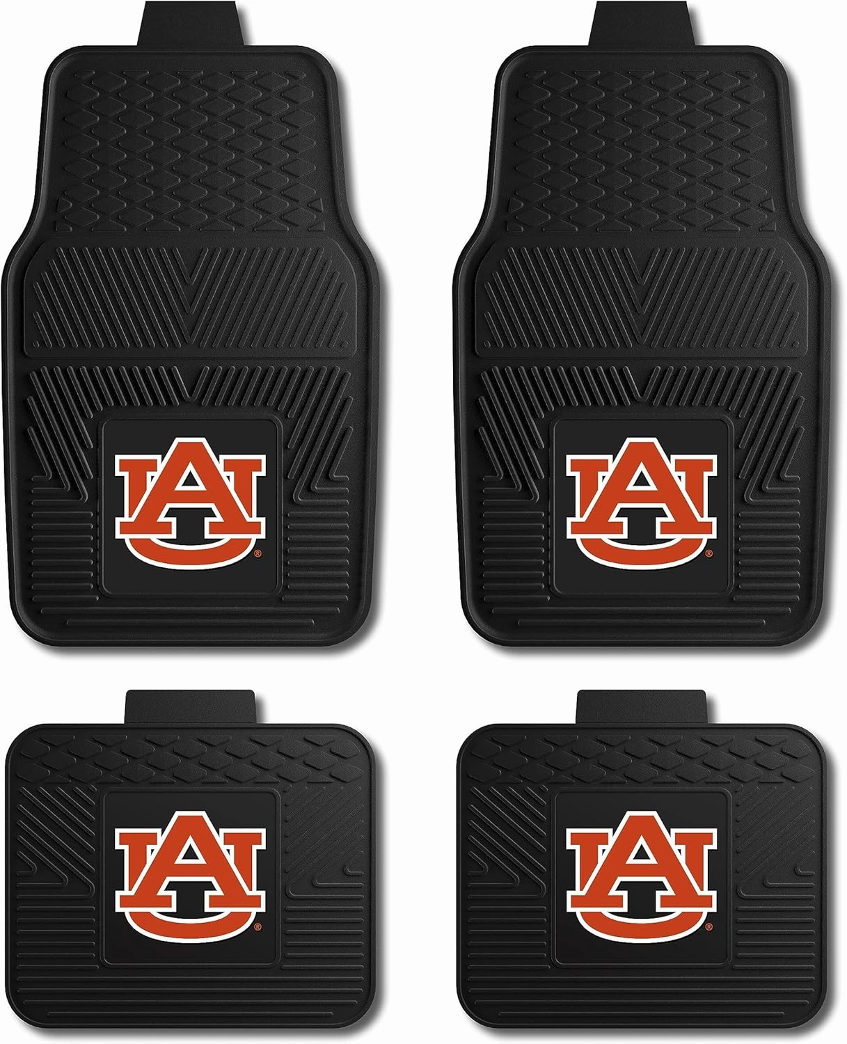 Fanmats Auburn University Tigers Set of 4 Car Mats for Cars, SUV, Pickups - All Weather Protection, Deep Reservoir Design, Universal Fit - 3D NCAA Team Logo - 29x17 Front - 14x 17 Rear Mat vinyl accessories,turntable parts,record player tools,