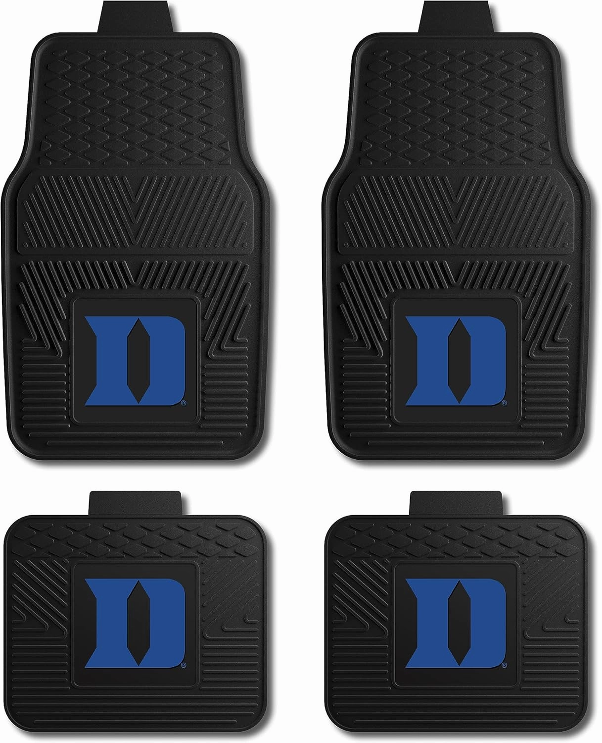 Fanmats Duke University Blue Devils Set of 4 Car Mats for Cars, SUV, Pickups - All Weather Protection, Deep Reservoir Design, Universal Fit - 3D NCAA Team Logo - 29x17 Front - 14x 17 Rear Mat vinyl accessories,turntable parts,record player tools,