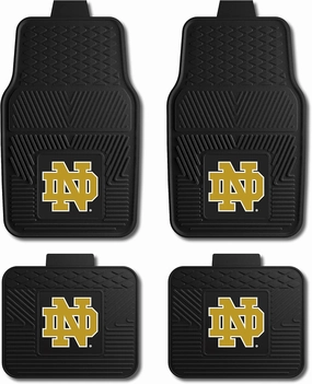 Fanmats University of Notre Dame Fighting Irish Set of 4 Car Mats for Cars, SUV, Pickups - All Weather Protection, Deep Reservoir Design, Universal Fit-3D NCAA ND logo-29x17 Front-14x17 Rear Mat vinyl accessories,turntable parts,record player tools,