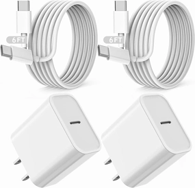 Fast iPad Charger,iPad Charger Fast Charging 2Pack Wall Chargers Plug Adapter Type C USB C to C Cable Cord 6ft for iPad Pro 12.9,iPad Pro 11/13inch(M4),iPad Air 5th/4th,iPad mini 6/7,iPad 10/11th(A16) power cord,hi-fi power cable,AC power lead,