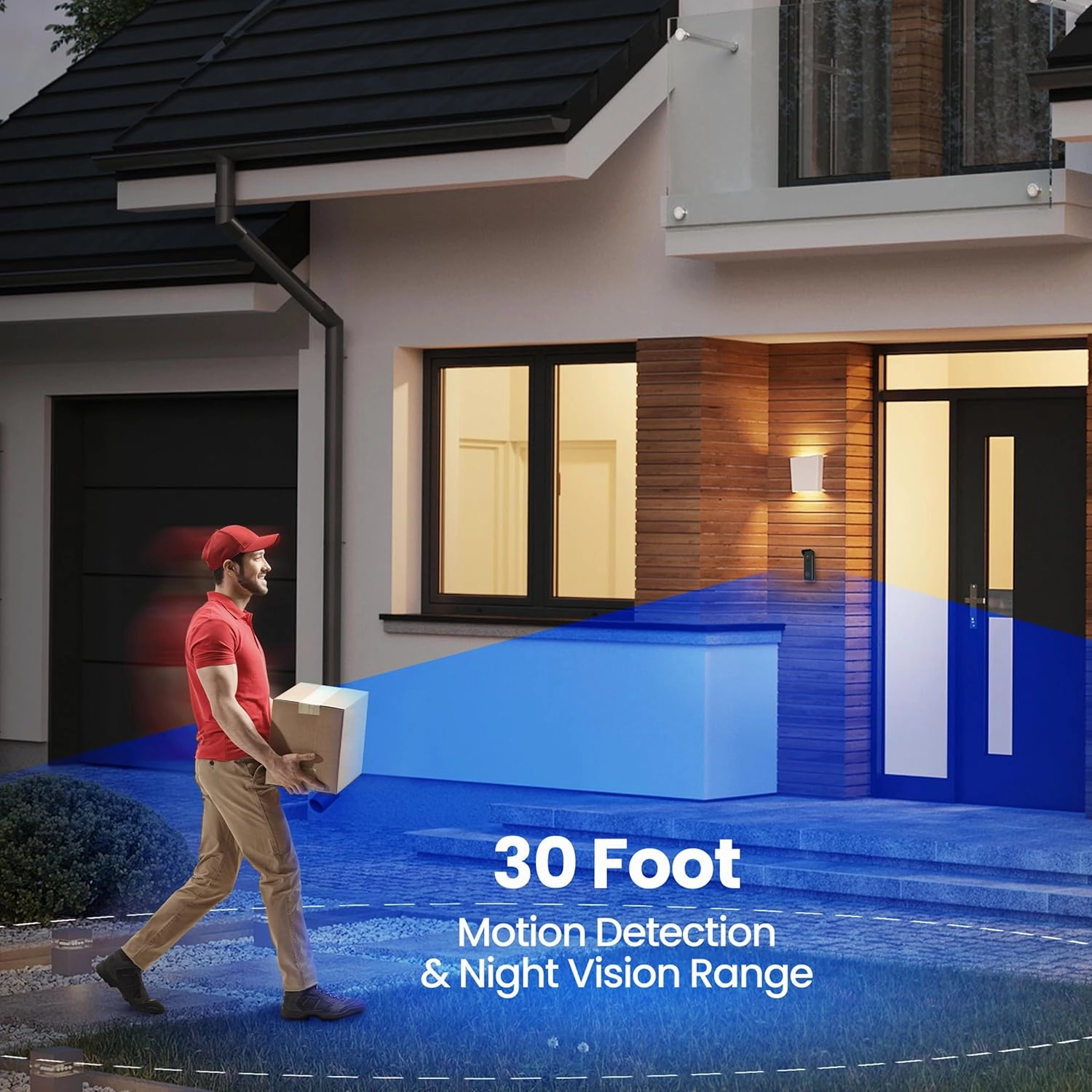 Feit Electric Doorbell Camera, 2.4 GHz WiFi, No Hub, Two-Way Audio, Motion Detection, Night Vision, 1080p HD, Micro SD Card Storage, Wireless Chime Included, Hardwired, CAM/Door/WiFi