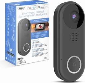 Feit Electric Doorbell Camera, 2.4 GHz WiFi, No Hub, Two-Way Audio, Motion Detection, Night Vision, 1080p HD, Micro SD Card Storage, Wireless Chime Included, Hardwired, CAM/Door/WiFi smart audio hub,voice control speaker,Alexa compatible audio,