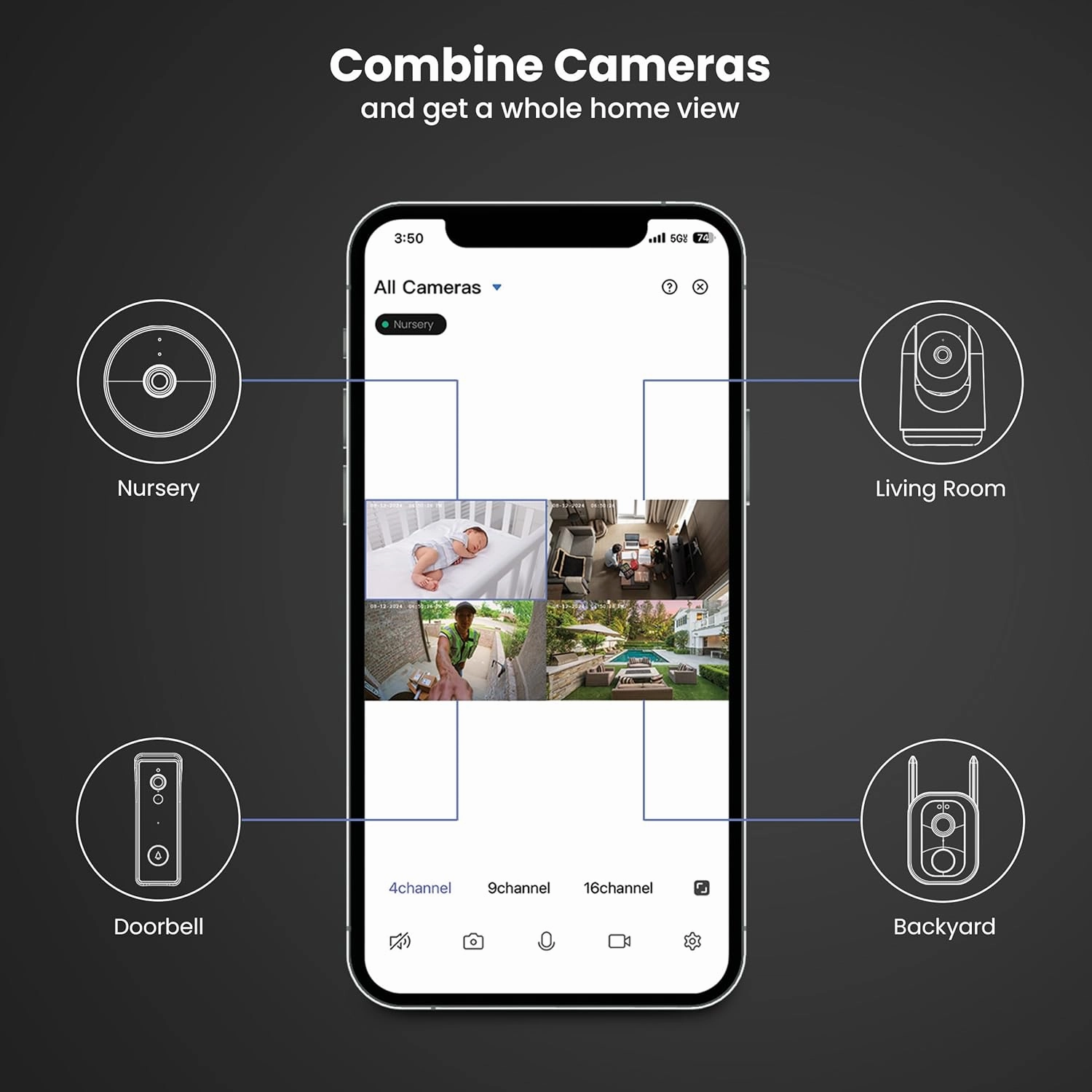 Feit Electric Doorbell Camera, 2.4 GHz WiFi, No Hub, Two-Way Audio, Motion Detection, Night Vision, 1080p HD, Micro SD Card Storage, Wireless Chime Included, Hardwired, CAM/Door/WiFi