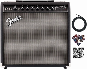 Fender Champion II 50-Watt Guitar Combo Amplifier Bundle with Instrument Cable, Picks, and Austin Bazaar Instructional Video tube amplifier,valve amp,audiophile tube stereo,