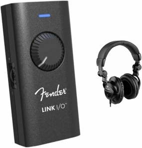 Fender Link I/O Portable USB-C Audio Interface, Fits in Your Pocket, Provides Pristine, Bi-directional Audio over USB connection Bundle with Polsen HPC-A30 Closed-Back Studio Monitor Headphones studio monitors,nearfield speakers,mixing reference monitors,