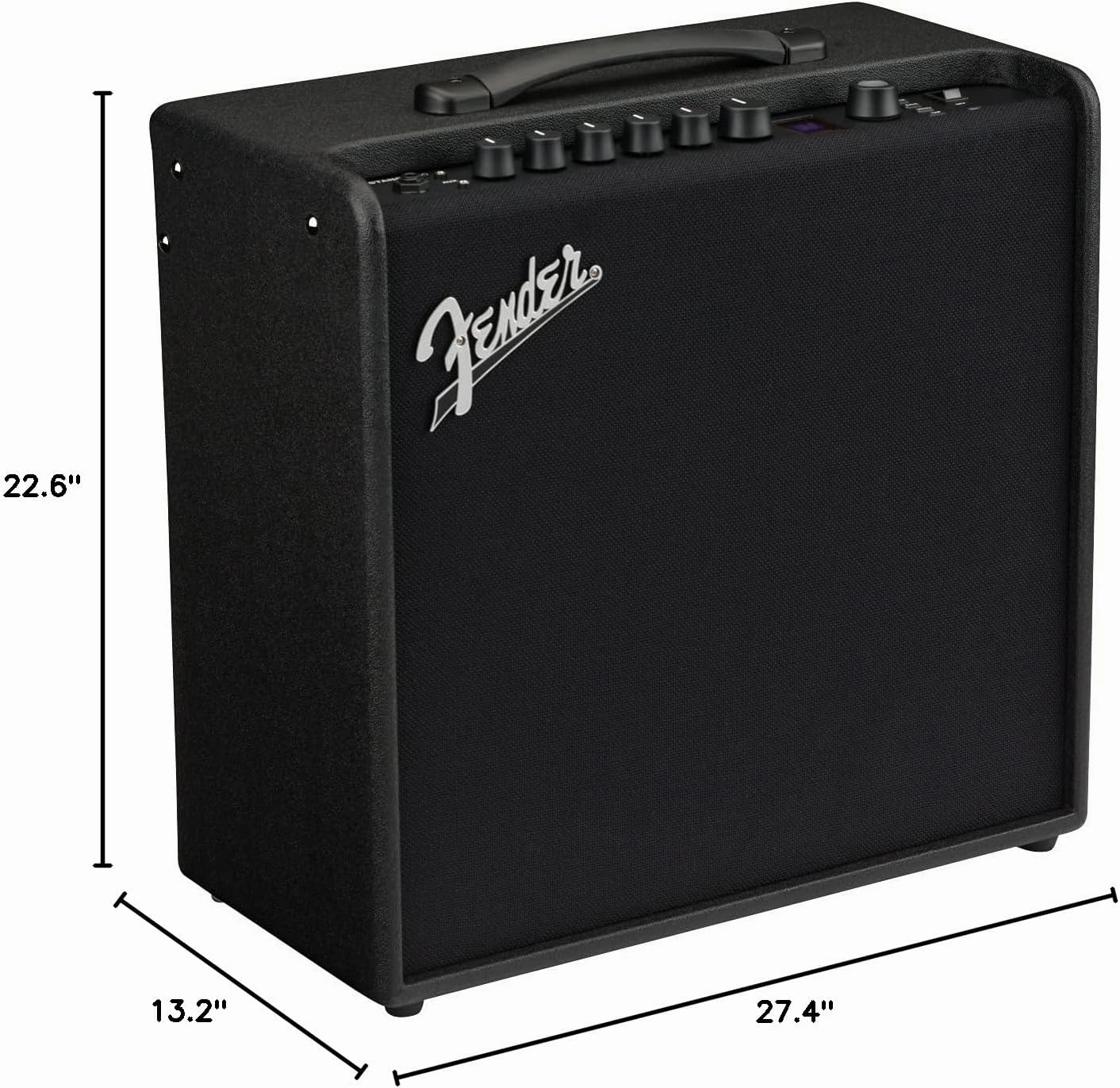 Fender Mustang LT50 Guitar Amp, 50 Watts, with 2-Year Warranty 30 Preset Effects with USB Audio Interface for Recording, 20Dx19.5Wx11.5H Inches, Black
