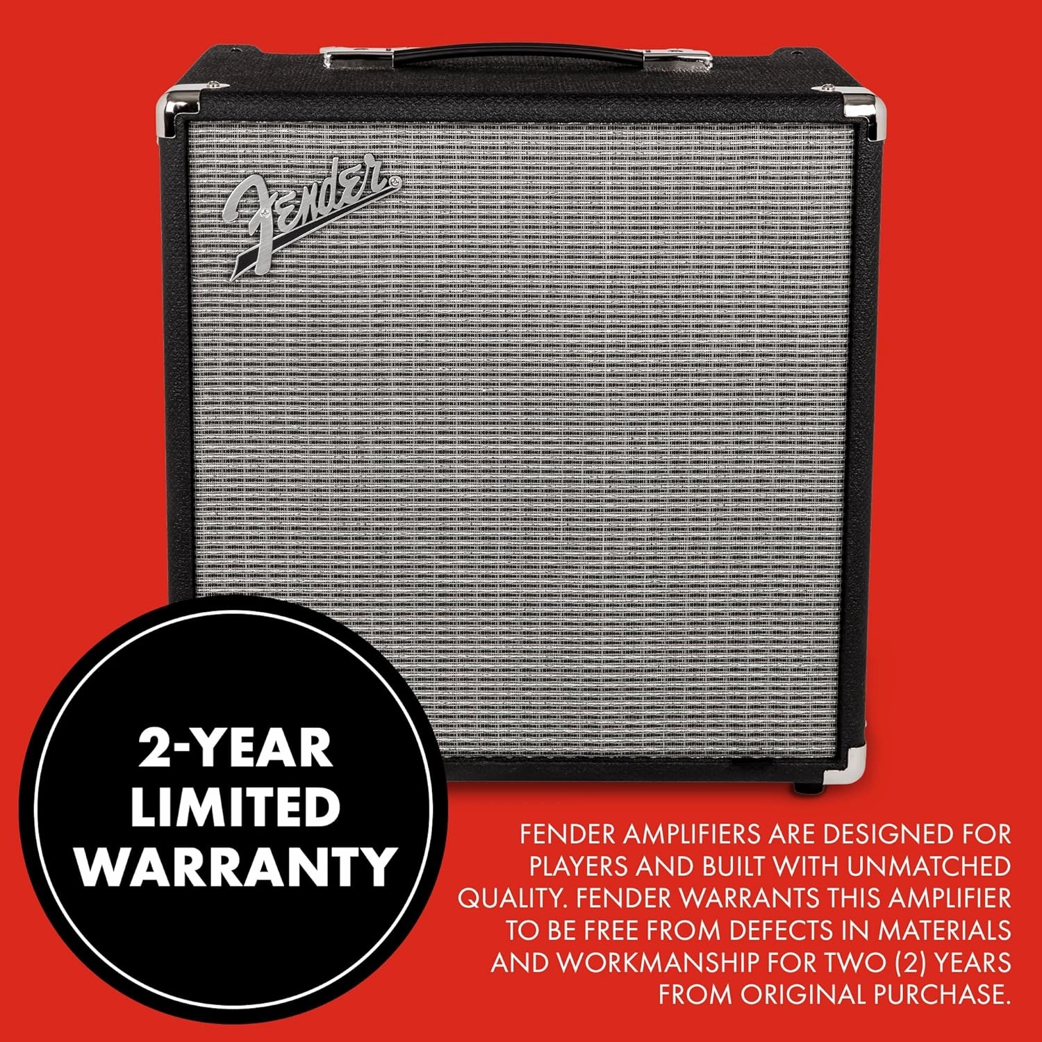Fender Rumble 40 V3 Bass Amp for Bass Guitar, 40 Watts, with 2-Year Warranty 8 Inch Speaker, with Overdrive Circuit and Mid-Scoop Contour Switch
