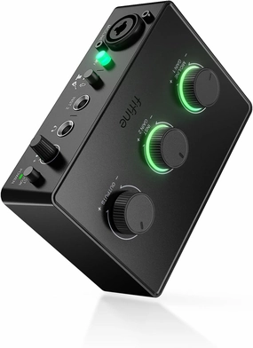 FIFINE PC Audio Mixer for Recording Music, USB Interface for Streaming and Podcasting with XLR, Monitor, 48V Phantom Power, Gain Knob, for Instrument Guitar/Video Content Creation/Vocal-Ampli 1 audio interface,USB interface,music recording input,
