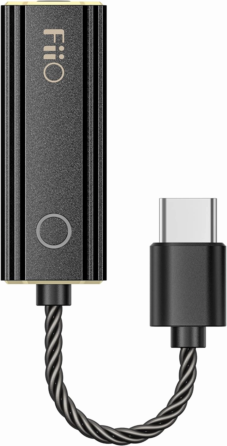 FiiO JadeAudio KA1 Headphone Amps Amplifier Tiny USB DAC High Resolution 3.5mm Lossless for Smartphones/PC/Laptops/Players(Type C, Black) DAC,USB audio converter,digital to analog converter,