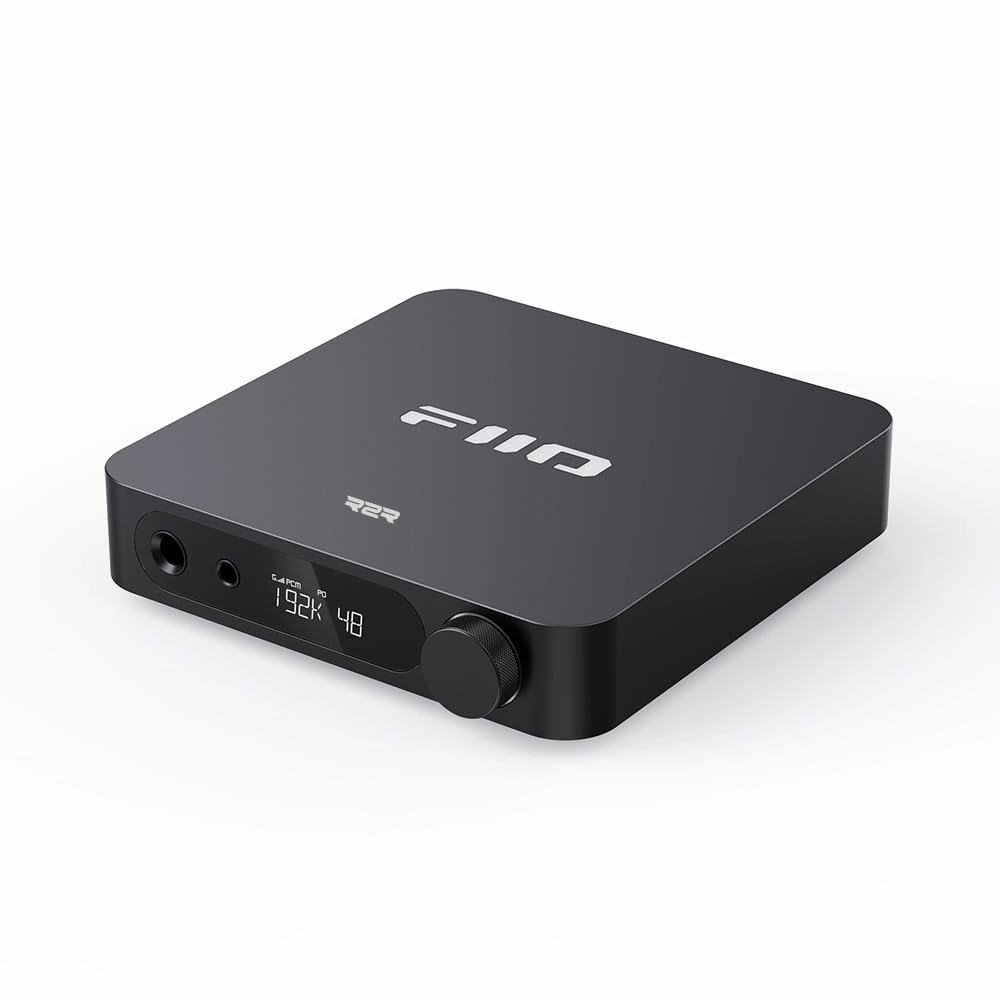 FiiO K11 R2R DAC and Headphone Amplifier for Home Audio or PC, 6.35mm and Balanced 4.4mm, RCA, Coaxial, Optical, 1300mW, 384kHz/24Bit DSD256(Black) DAC,USB audio converter,digital to analog converter,