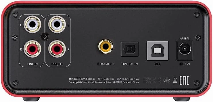 FiiO K7 Full Balanced HiFi DAC Headphone Amplifier AK4493S*2, XMOS XU208 PCM384kHz DSD256,USB/Optical/Coaxial/RCA Inputs, 6.35mm/4.4mm Output