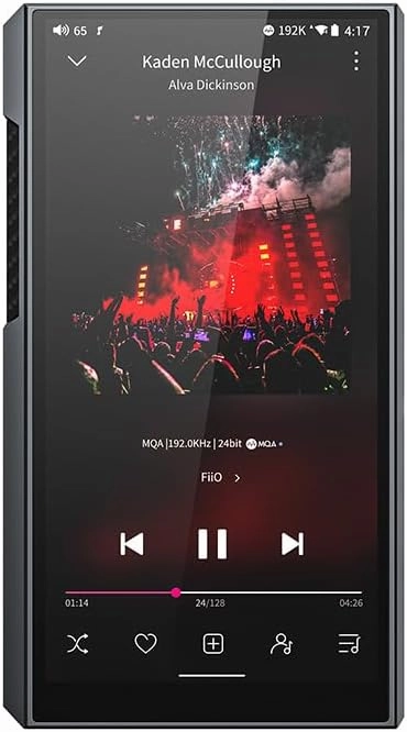 FiiO M11 Plus Music Player Hi-Res Android 10 Snapdragon 660,THX AAA, 5.5inch, 64G, MQA 8X, atpX HD/LDAC Bluetooth5.0/DSD/Tidal/Spotify/4.4 Balance Output (Titanium)