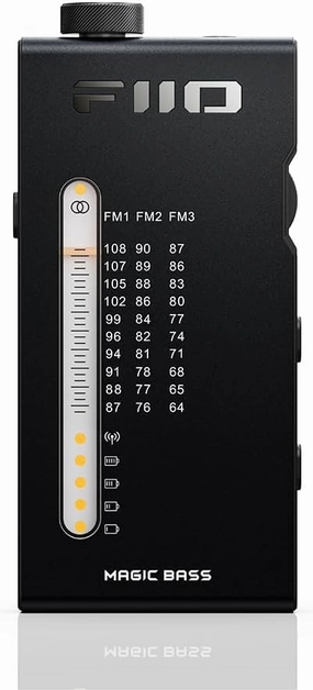 FiiO RR11 Portable HiFi FM Stereo Radio Receiver with Analog PVR Tuning, BASS 3D Sound Effects, 64MHz-108MHz (Black, Hi-Res Audio Certified) hi-res portable player,digital audio player,DAP lossless,