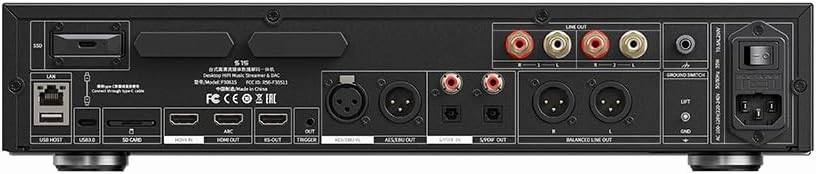 FiiO S15 Streamer Network Player Music Service, Android 12 Snapdragon 660, AKM DAC AK4191 AK4499EX, 7.84-inch Screen, HDMI/ARC DAC (Black)