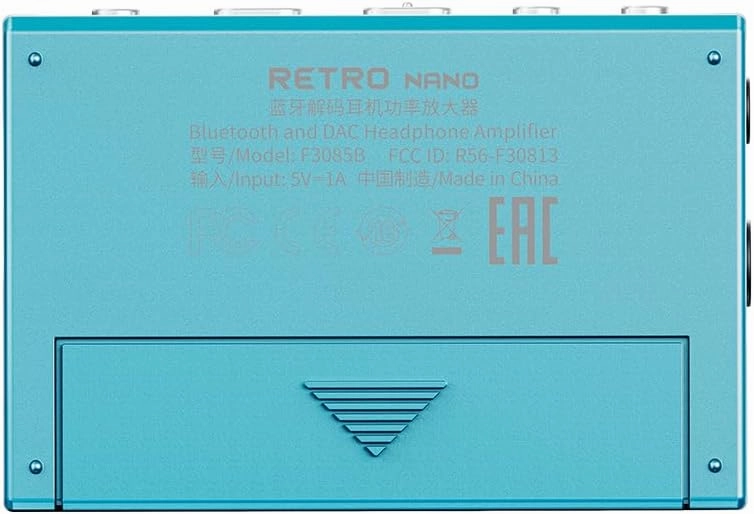 FiiO/Snowsky Retro Nano Bluetooth USB DAC AMP with LDAC, aptX Adaptive, aptX LL (3.5mm Unbalanced & 4.4mm Balanced Output) (Blue)